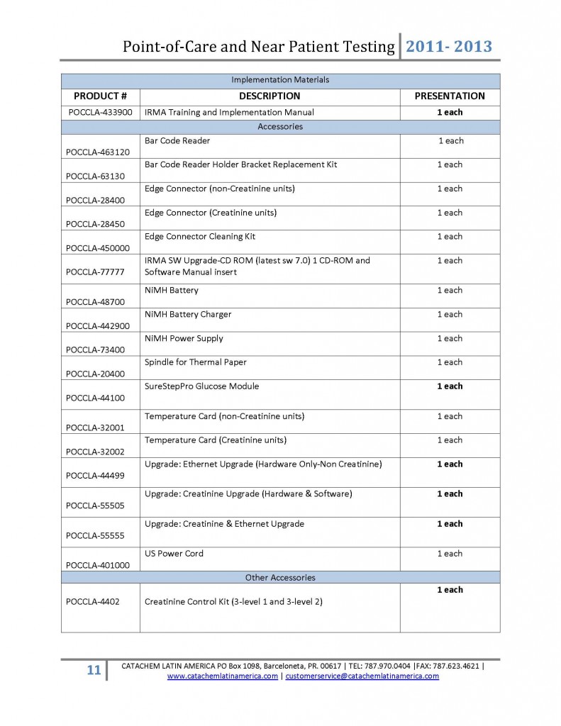 POINTOFCARE Products 2011-2013 - Page 11