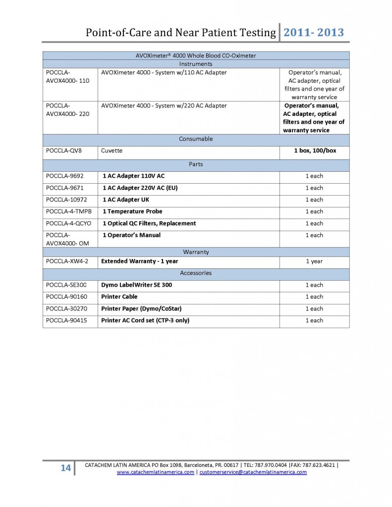 POINTOFCARE Products 2011-2013 - Page 14
