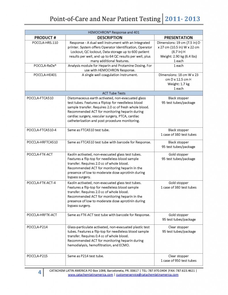 POINTOFCARE Products 2011-2013 - Page 4
