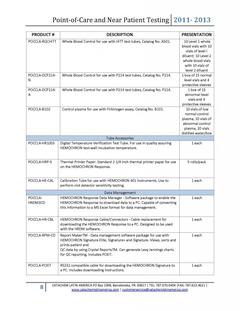 POINTOFCARE Products 2011-2013 - Page 8